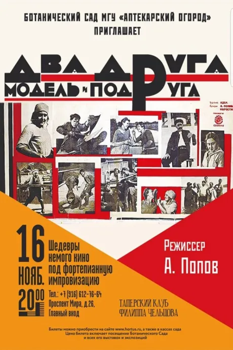 Два друга, модель и подруга — постер