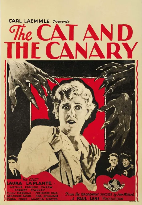 Кот и канарейка — постер