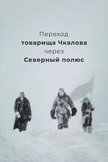 Переход товарища Чкалова через Северный полюс — постер