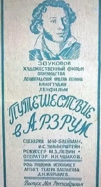 Путешествие в Арзрум — постер