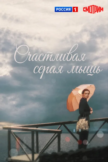 Счастливая серая мышь — постер